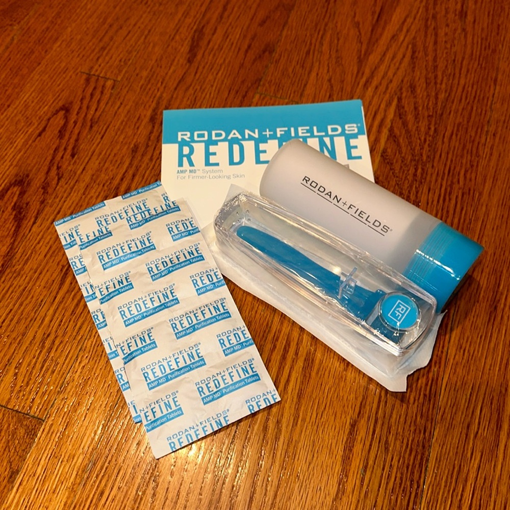 NEW Rodan & Fields REDEFINE Cleansing Vial + AMP MD Micro-Exfoliating Roller